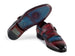 Paul Parkman Men's Kiltie Monkstrap Shoes Blue & Burgundy Leather (ID#12MV62)