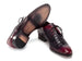 Paul Parkman Men's Black & Purple Crocodile Textured Leather Derby Shoes (ID#1438BPR)