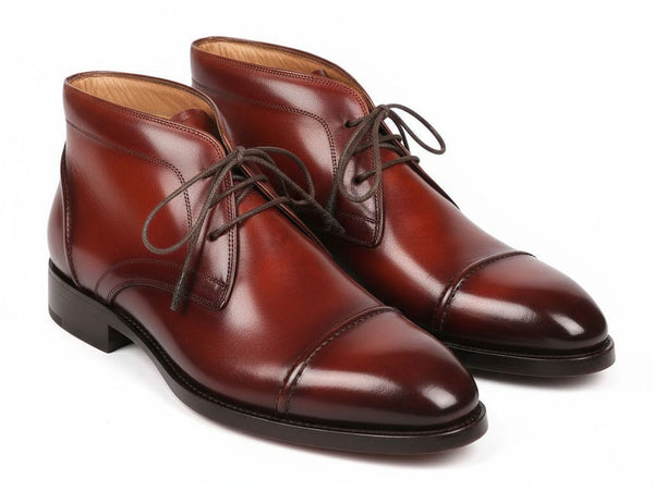Paul Parkman Men's Cap Toe Chukka Boots Brown (ID#144BRW68)