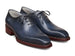 Paul Parkman Norwegian Welted Seamless Wholecut Oxford Shoes Navy Blue (ID#1549-NVY)
