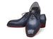 Paul Parkman Norwegian Welted Seamless Wholecut Oxford Shoes Navy Blue (ID#1549-NVY)