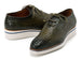 Paul Parkman Men's Green Woven Leather Smart Casual Shoes (ID#182-WVN-GRN)
