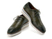 Paul Parkman Men's Green Woven Leather Smart Casual Shoes (ID#182-WVN-GRN)