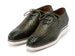 Paul Parkman Men's Green Woven Leather Smart Casual Shoes (ID#182-WVN-GRN)