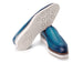 Paul Parkman Men's Smart Casual Perforated Leather Loafers Turquoise (ID#186-PR-TRQ)