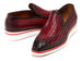 Paul Parkman Men's Smart Casual Bordeaux Woven Leather Loafers (ID#186-WN-BRD)