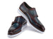 Paul Parkman Men's Smart Casual Monkstraps Blue & Bordeaux Patina (ID#189-BLU-BRD)