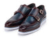 Paul Parkman Men's Smart Casual Monkstraps Blue & Bordeaux Patina (ID#189-BLU-BRD)