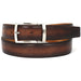 Paul Parkman Men's Dual Color Patina Hand-Painted Leather Belt (ID#B01-B)