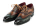 Paul Parkman Wingtip Oxfords Green Handpainted Calfskin (ID#228-GRN)