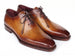 Paul Parkman Men's Goodyear Welted Three Eyelet Wholecut Oxfords Tan Burnished (ID#22TAN87)