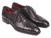 Paul Parkman Men's Genuine Ostrich Captoe Oxfords Black (ID#24XS-BLK)