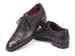 Paul Parkman Men's Genuine Ostrich Captoe Oxfords Black (ID#24XS-BLK)