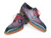 Paul Parkman Men's Norwegian Welted Wingtip Oxford Shoes Purple & Blue (ID#267BP78)