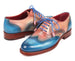 Paul Parkman Blue & Pink Men's Wingtip Oxfords Goodyear Welted (ID#027-BLUPNK)
