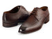 Paul Parkman Brown & Bordeaux Leather Apron Derby Shoes (ID#33BRD92)