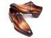 Paul Parkman Men's Tan & Brown Patina Leather Brogue Oxford Shoes (ID#389C61)