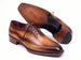 Paul Parkman Men's Tan & Brown Patina Leather Brogue Oxford Shoes (ID#389C61)