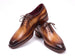 Paul Parkman Men's Tan & Brown Patina Leather Brogue Oxford Shoes (ID#389C61)