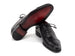 Paul Parkman Men's Black Woven Leather Cap Toe Oxford Shoes (ID#49851-BLK)