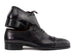 Paul Parkman Men's Black Woven Leather Cap Toe Oxford Shoes (ID#49851-BLK)