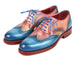 Paul Parkman Blue & Pink Men's Wingtip Oxfords Goodyear Welted (ID#027-BLUPNK)