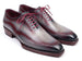 Paul Parkman Men's Ice Blue & Bordeaux Patina Leather Brogue Oxford Shoes (ID#389C32)