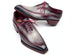 Paul Parkman Men's Ice Blue & Bordeaux Patina Leather Brogue Oxford Shoes (ID#389C32)