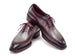 Paul Parkman Men's Ice Blue & Bordeaux Patina Leather Brogue Oxford Shoes (ID#389C32)