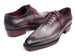Paul Parkman Men's Ice Blue & Bordeaux Patina Leather Brogue Oxford Shoes (ID#389C32)