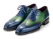 Paul Parkman Goodyear Welted Men's Wingtip Oxfords Blue & Green (ID#6819-BRN)