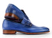 Paul Parkman Men's Split Toe Loafer Shoes Blue (ID#694BL65)