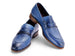 Paul Parkman Men's Split Toe Loafer Shoes Blue (ID#694BL65)