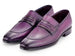 Paul Parkman Men's Split Toe Loafer Shoes Purple (ID#694PR87)