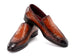 Paul Parkman Genuine Ostrich Skin Loafers Brown (ID#73954-BRW)