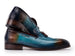 Paul Parkman Men's Split Toe Tassel Loafers Blue Patina Leather (ID#8135-BLU)