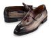 Paul Parkman Men's Split Toe Tassel Loafers Brown Patina Leather (ID#8135-BRW)