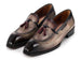 Paul Parkman Men's Split Toe Tassel Loafers Brown Patina Leather (ID#8135-BRW)