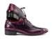 Paul Parkman Handmade Lace-Up Casual Shoes For Men Purple Burnished (ID#84654-PRP)