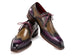 Paul Parkman Norwegian Welted Wingtip Men's Dress Shoes Purple & Olive (ID#8505-PRP)