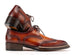 Paul Parkman Norwegian Welted Wingtip Derby Shoes Brown (ID#8506-BRW)