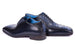 Paul Parkman Navy Genuine Ostrich Leg Bicycle Toe Oxfords (ID#94DLNVY)