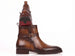 Paul Parkman Men's Dual Tone Brown Patina Leather Jodhpur Boots (ID#955BRW32)