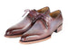 Paul Parkman Goodyear Welted Derby Shoes Ice Blue & Bordeaux (ID#468G61)