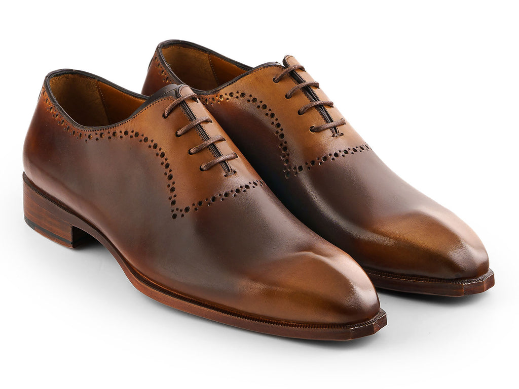 Paul Parkman Men's Antique Brown Oxfords (ID#AG444BRW)