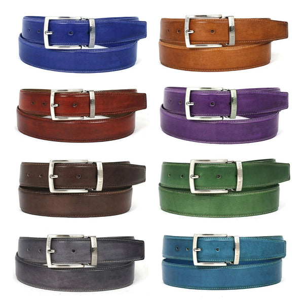 Paul Parkman Men's Handmade Leather Belt Hand-Painted Multiple Colors (ID#B01-A)