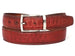 Paul Parkman Men's Crocodile Textured Leather Belt Multiple Colors (ID#B02)