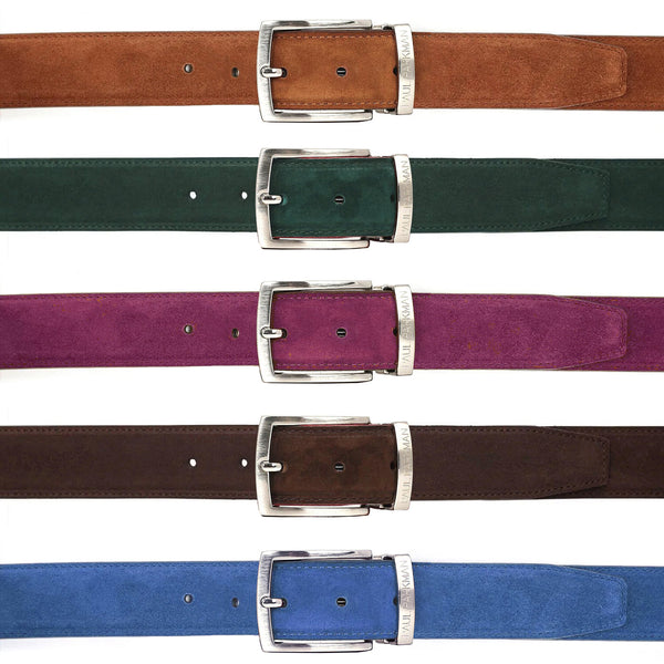 Paul Parkman Men's Handmade Premium Suede Belt Multiple Colors (ID#B06)