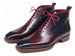 Paul Parkman Men's Bordeaux & Navy Plain Toe Lace-Up Dress Boots (ID#BT4812-BNY)