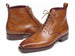 Paul Parkman Men's Cognac Leather Plain Toe Lace-Up Dress Boots  (ID#BT4812-CGN)